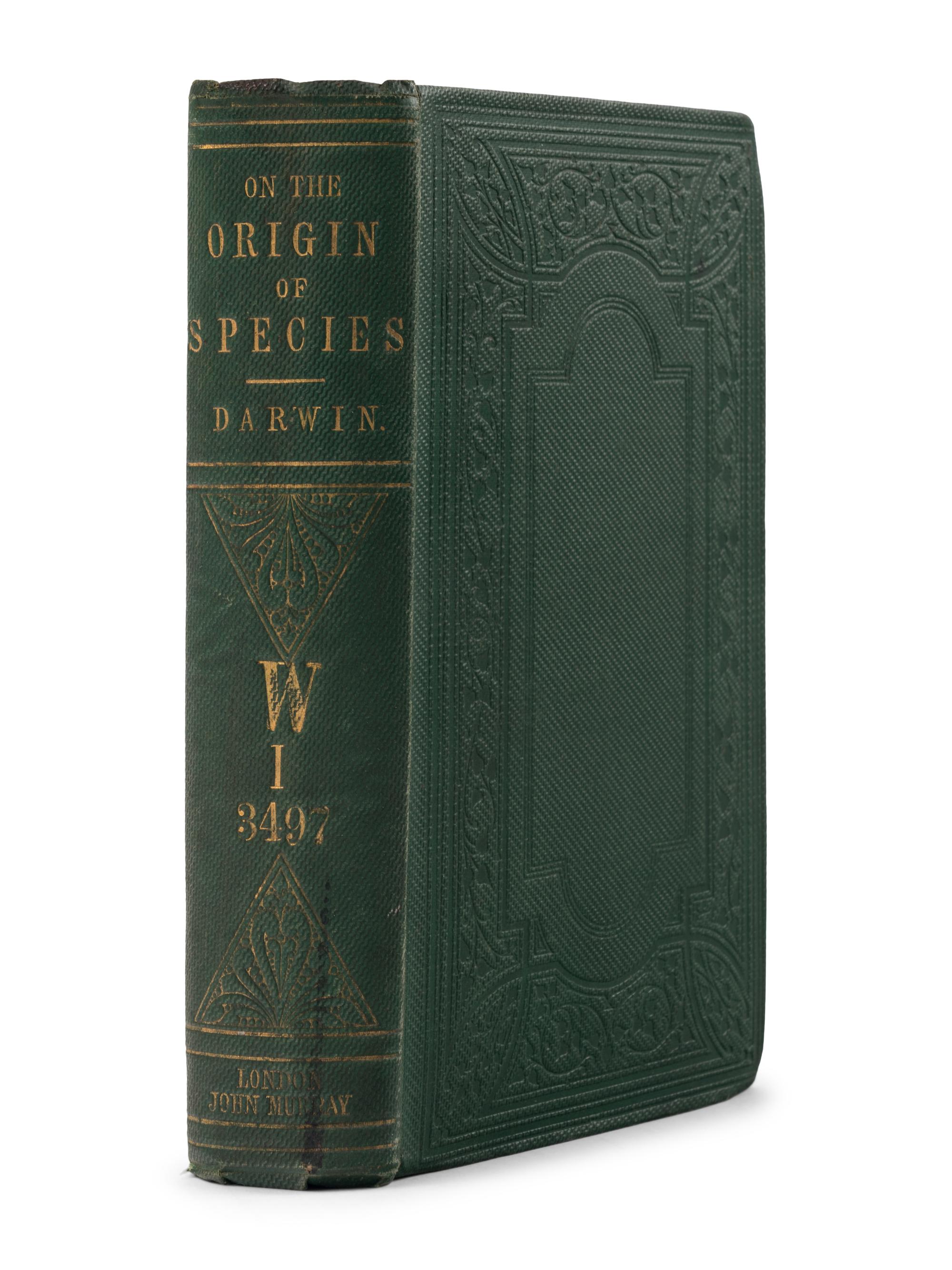 DARWIN, Charles (1809-1882). On the Origin of Species by Means of Natural Selection, or the Preservation of Favoured Races in the Struggle for Life . London: John Murray, 1860.