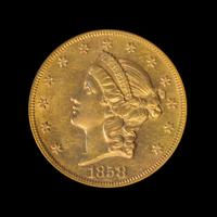 A United States 1858 Liberty Head $20 Gold Coin