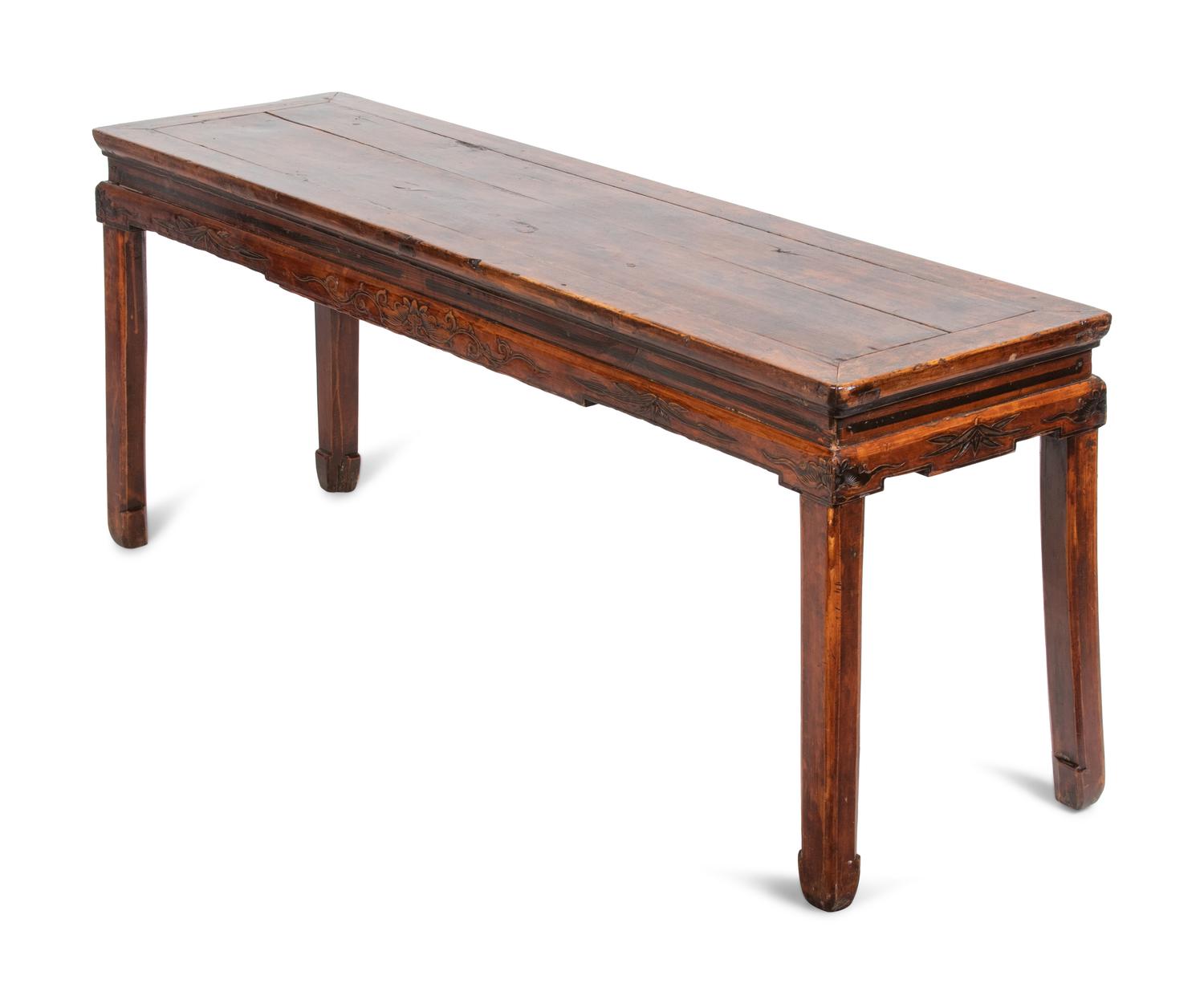 Two Chinese Carved Hardwood Tables