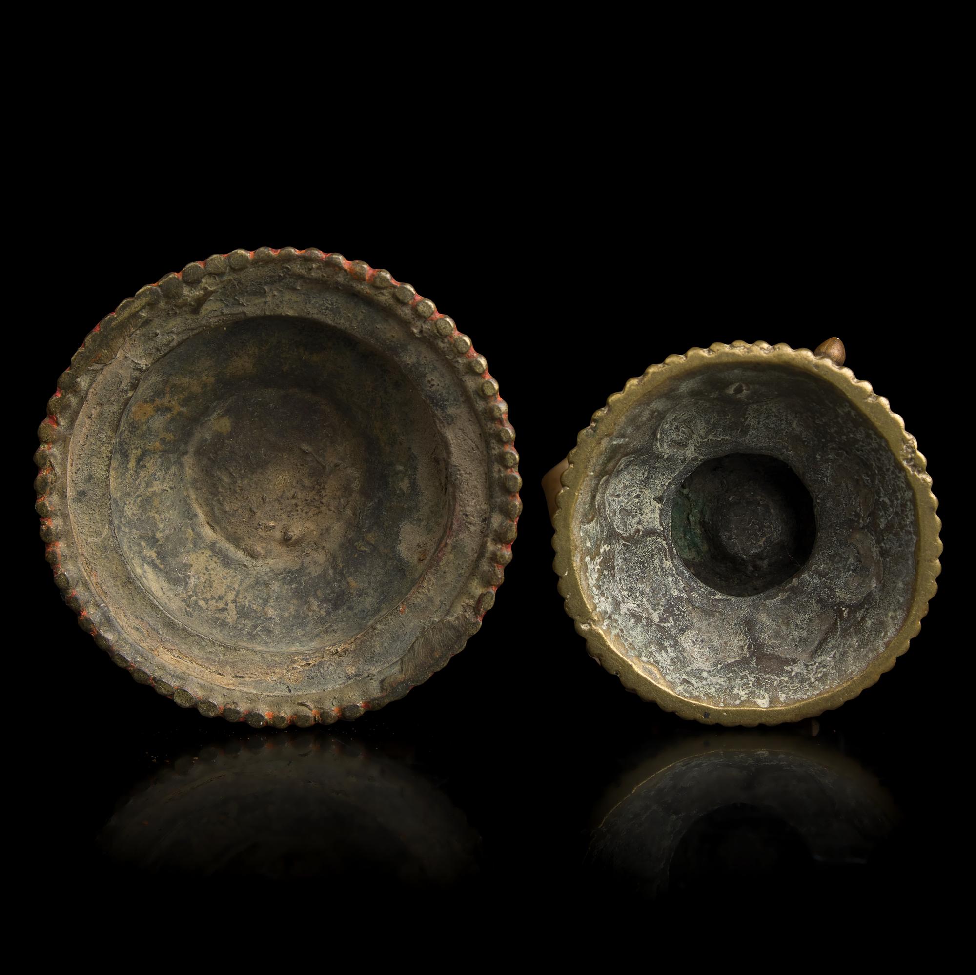 Two Indian Brass Alloy Figures of Krishna Venugopala, Orissa or Bengal, 18th/19th Century