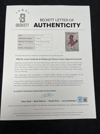 A 1956 Pittsburgh Pirates and St. Louis Cardinals Multi Signed Program Scorecard Featuring Roberto Clemente (Beckett Authentication Services)