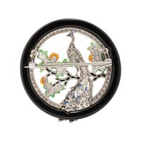ART DECO, DIAMOND AND MULTIGEM PEACOCK BROOCH