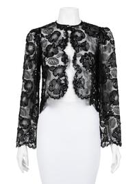 Yves Saint Laurent Haute Couture Lace Cardigan, 1980-90s