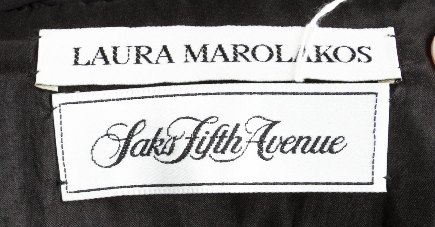 A Laura Marolakos Black Silk Halter Dress, Size 6.