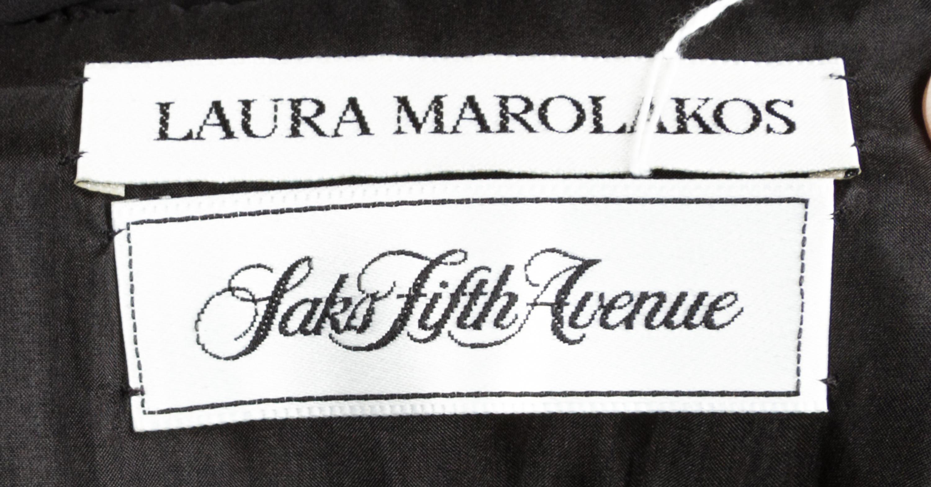A Laura Marolakos Black Silk Halter Dress, Size 6.