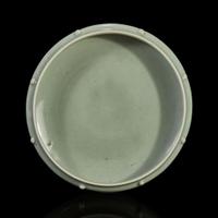 A Chinese celadon-glazed tripod brush washer