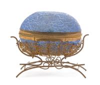 A French Gilt Metal Mounted Glass Box Width 5 3/4 inches.