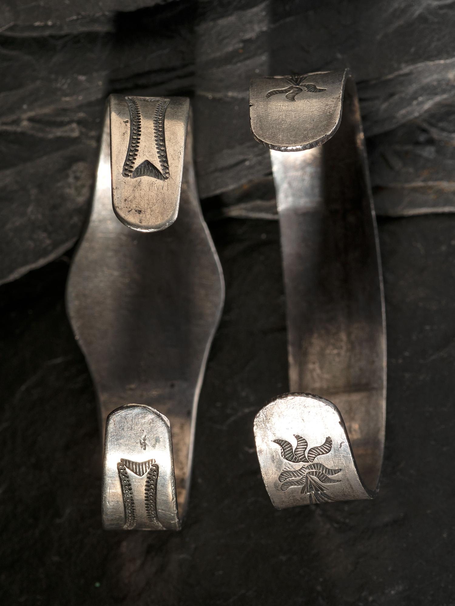 Navajo Ingot Silver Cuff Bracelets
