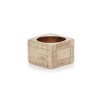 YELLOW GOLD SQUARE SHANK RING