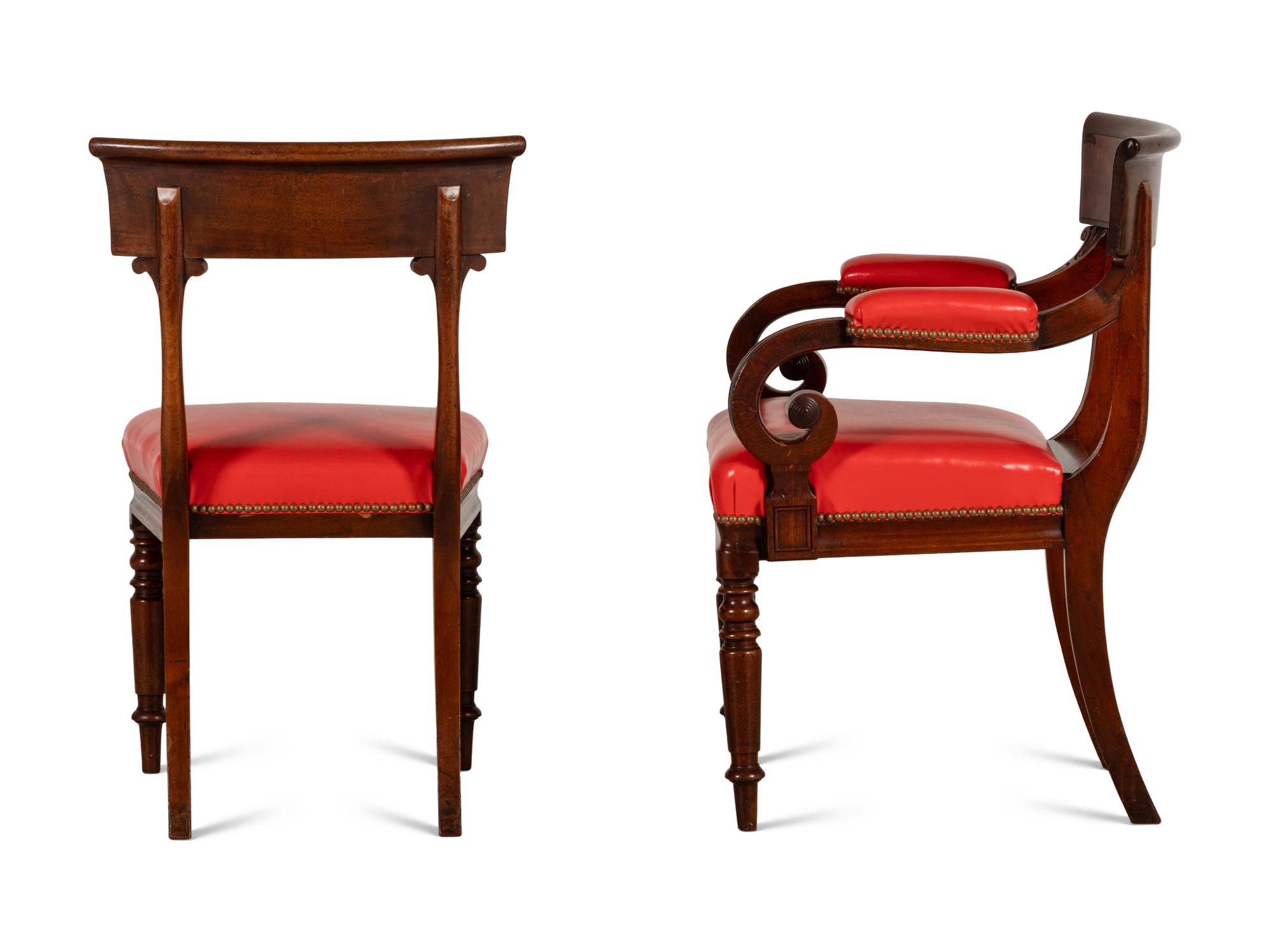 A Set of Eight George IV Mahogany Dining Chairs