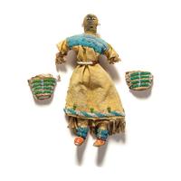 Plains Beaded Hide Doll, with Possible Bags