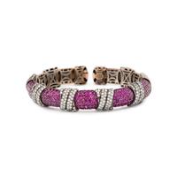SABBADINI, PINK SAPPHIRE AND DIAMOND CUFF BRACELET