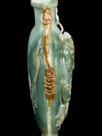 A Small Chinese Celadon Jadeite Covered Vase