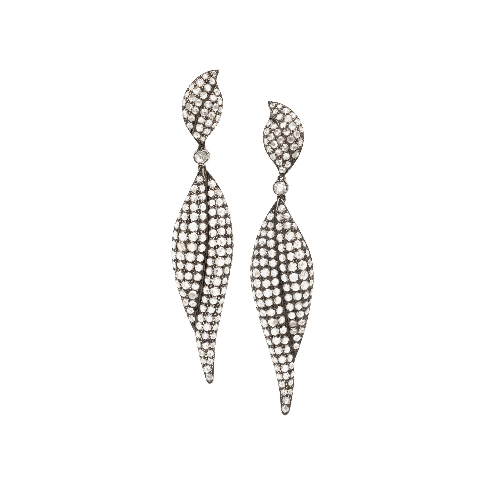 Eli Frei, Diamond and Bicolor Gold Earrings