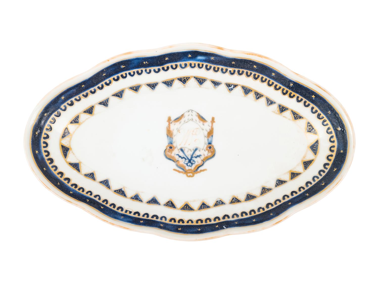 Seven Chinese Export Armorial Porcelain Articles