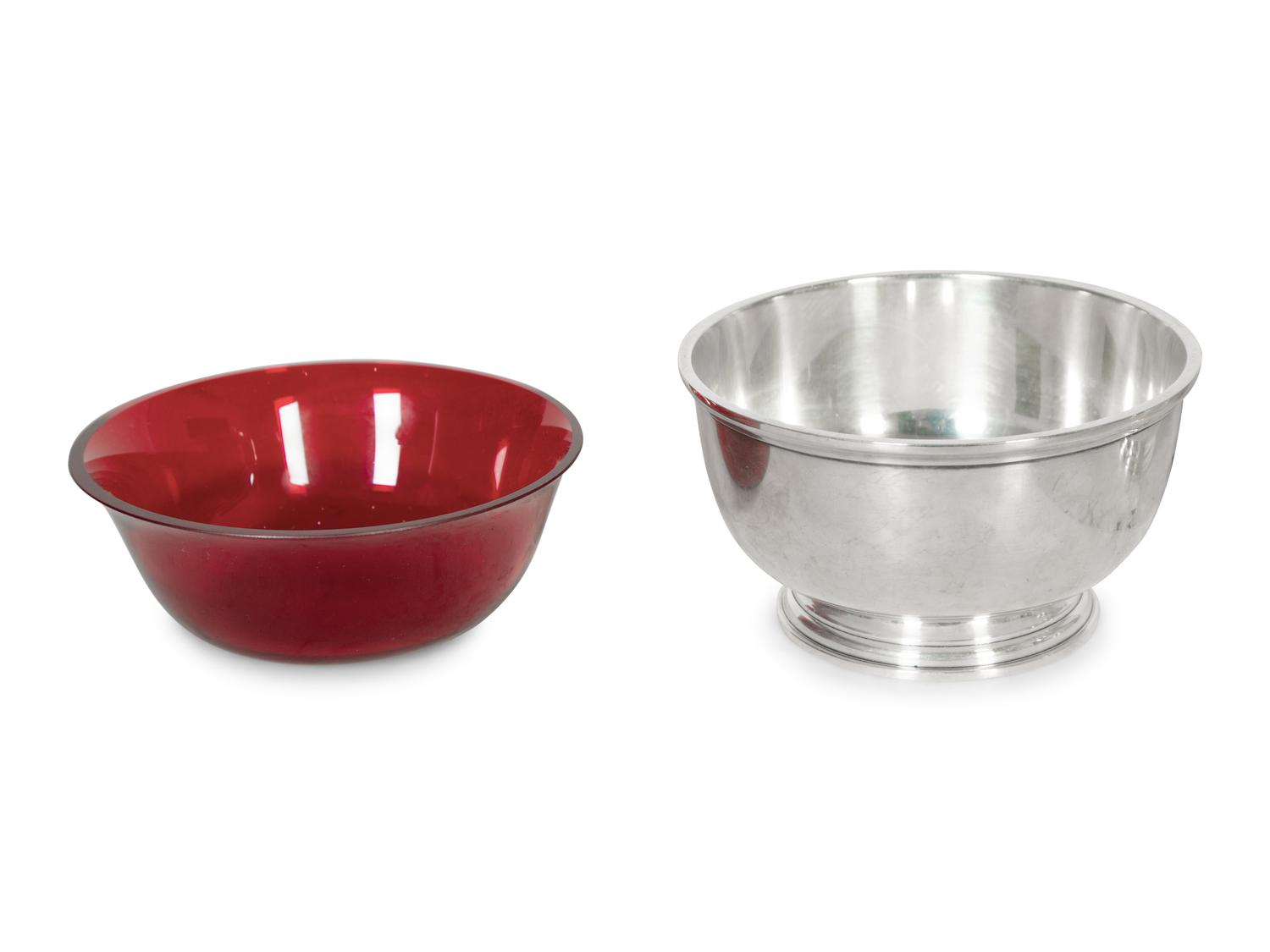A Tiffany & Co. Silver Revere Bowl and an International Silver Co. Revere Bowl