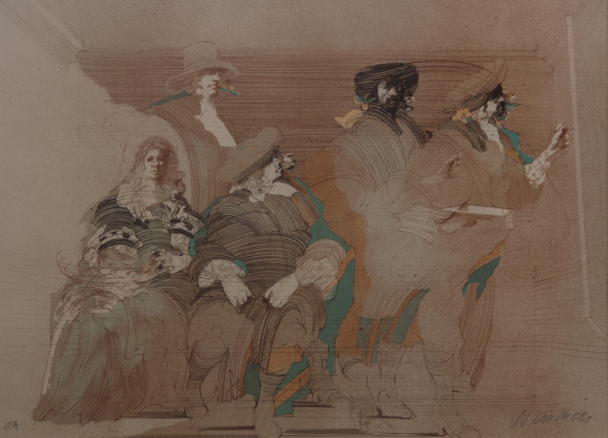 Claude Weisbuch, (French, b. 1937), La Visite De Saskia, 1977