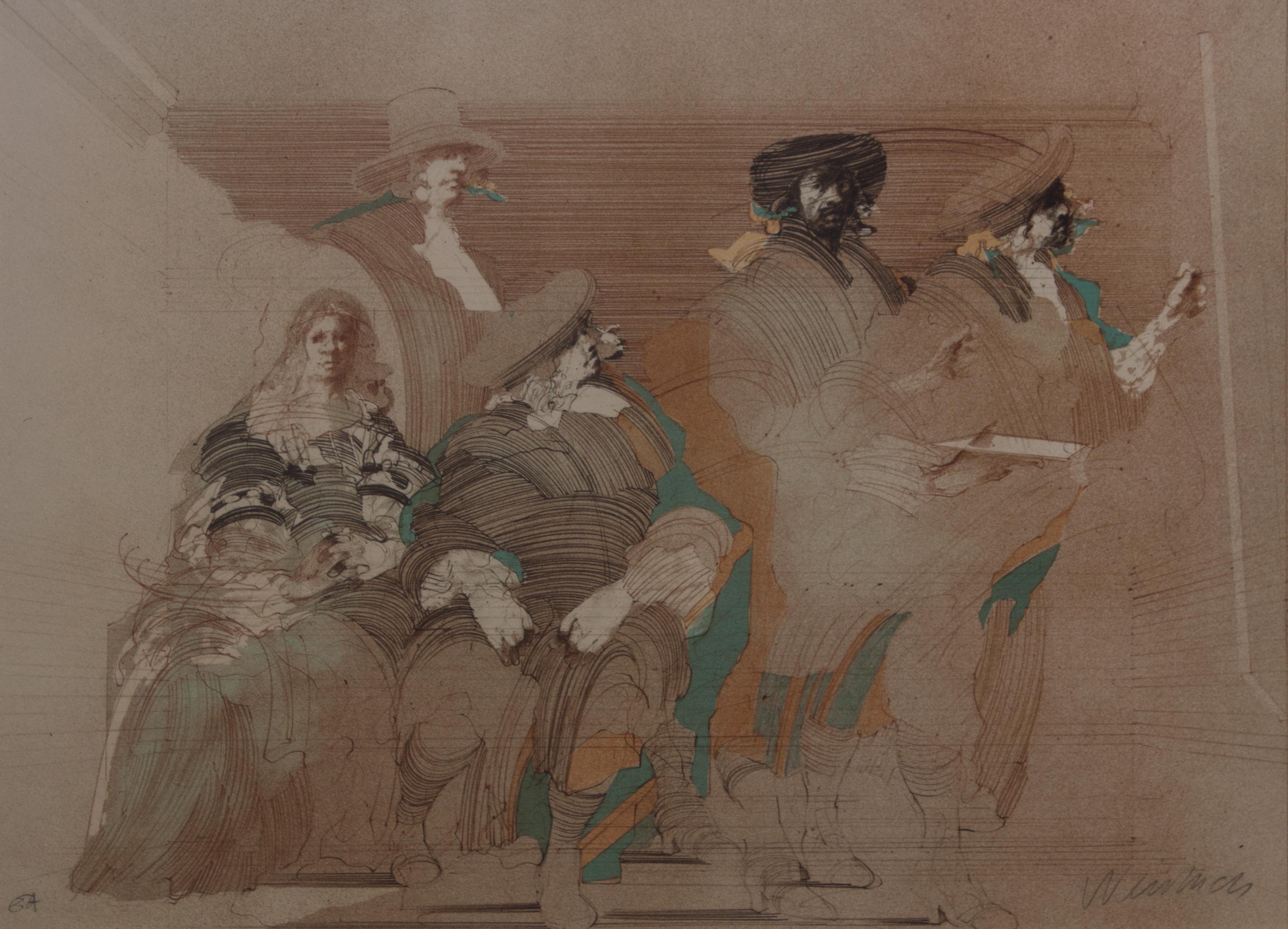 Claude Weisbuch, (French, b. 1937), La Visite De Saskia, 1977