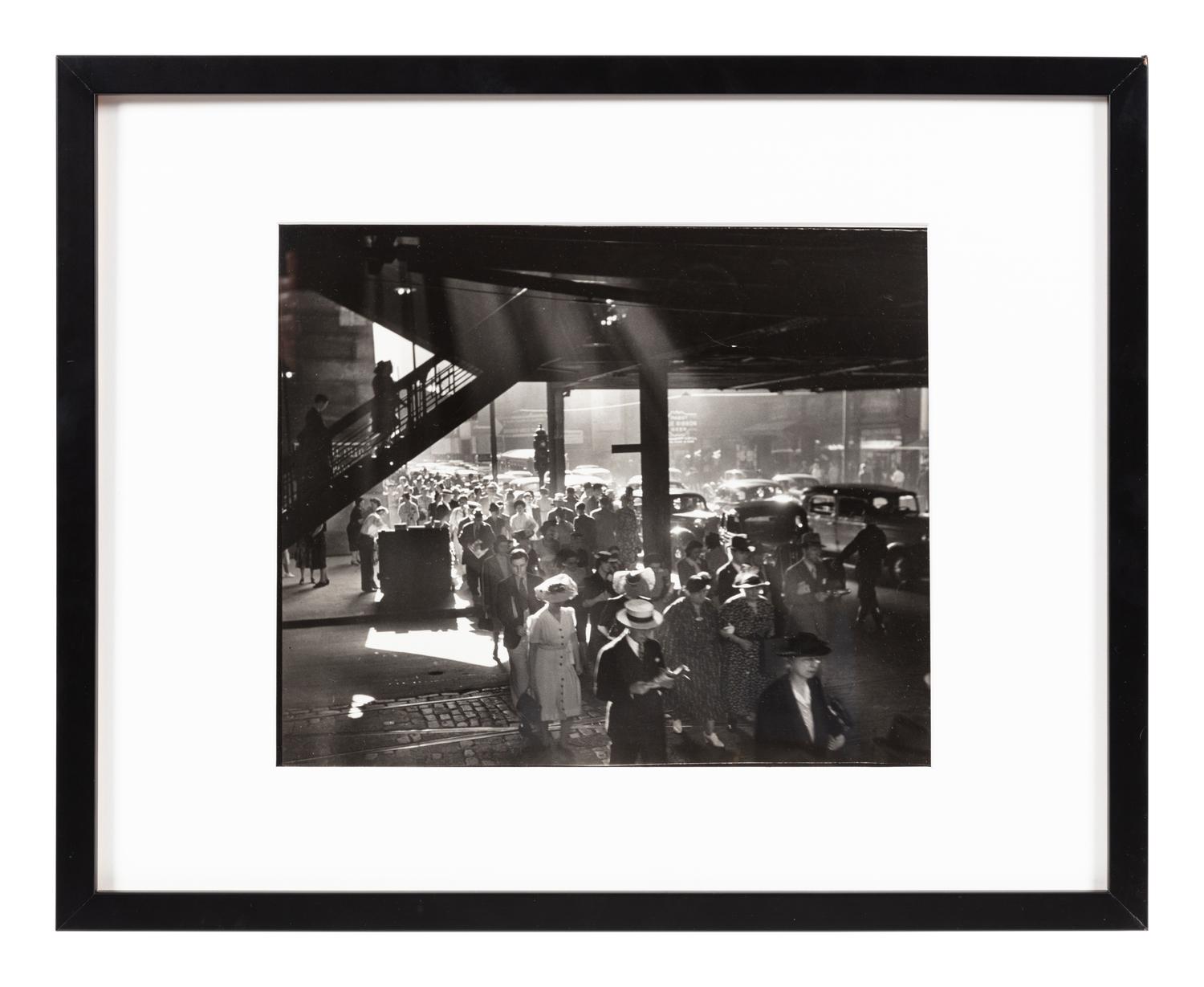 Ruth Orkin (1921-1985) Under the Loop Chicago on My Bike Trip, 1939
