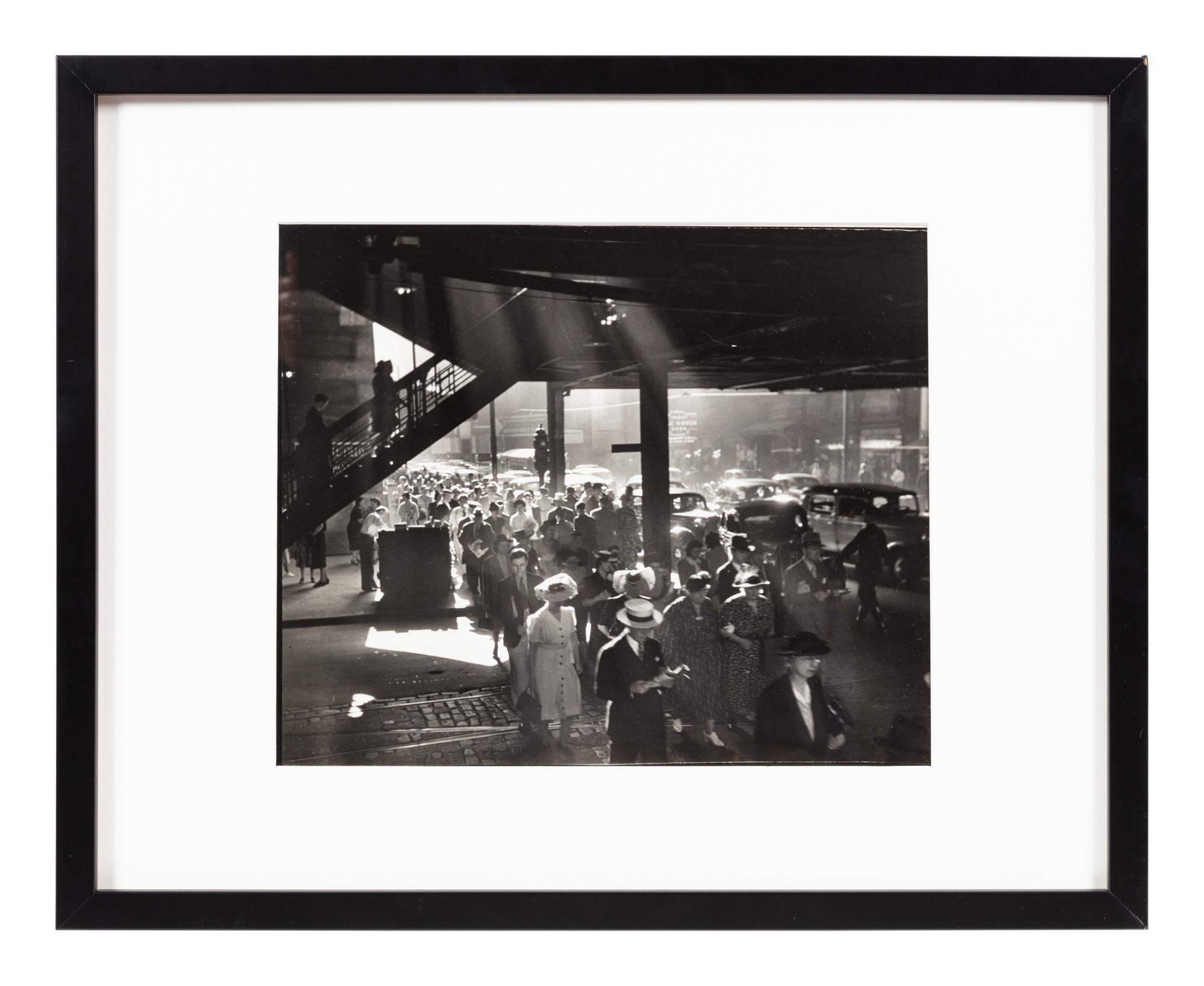 Ruth Orkin (1921-1985) Under the Loop Chicago on My Bike Trip, 1939