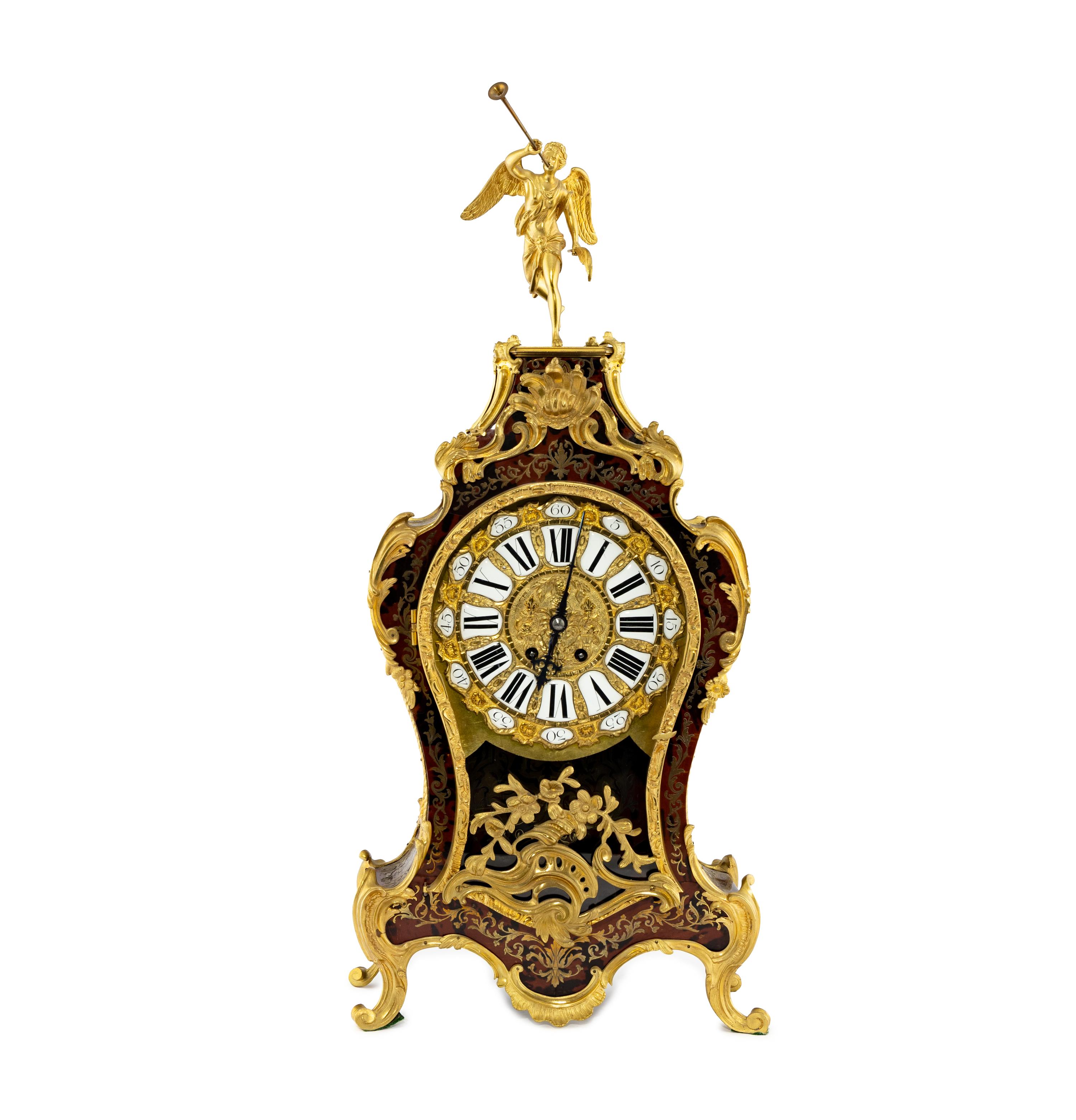 A Napoleon III Gilt Bronze Mounted Boulle Marquetry Bracket Clock