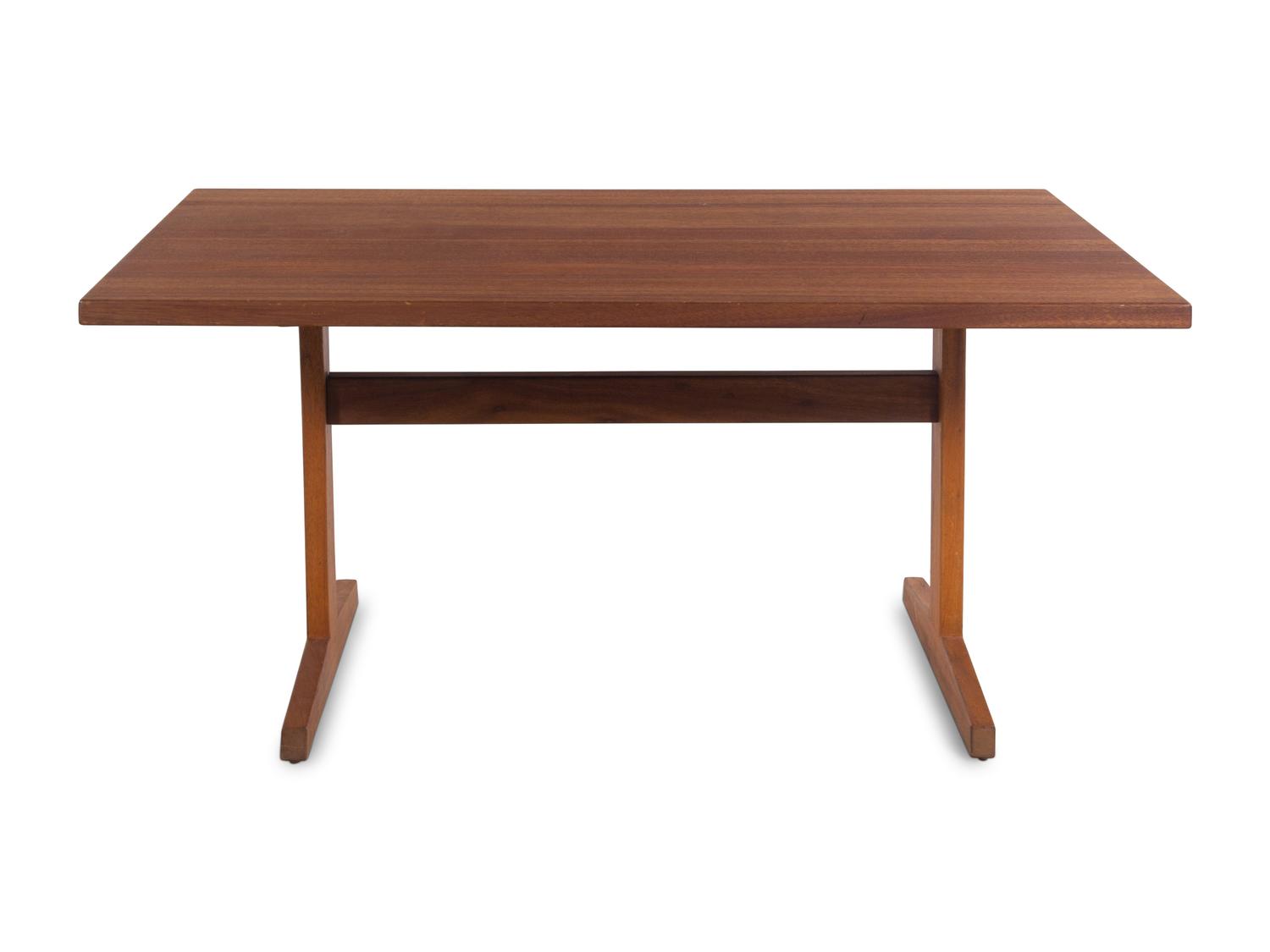 A Modern Teak Table and Four Chairs