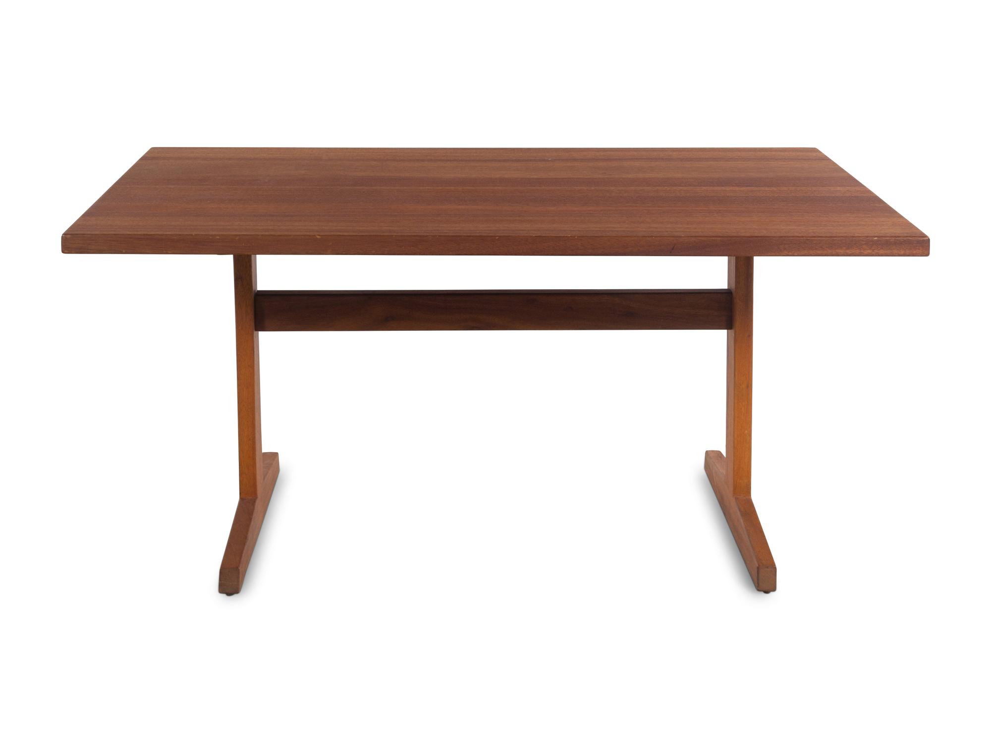 A Modern Teak Table and Four Chairs