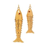YELLOW GOLD FISH PENDANTS