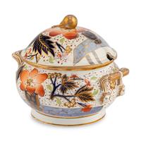 An English Earthenware "Gaudy Welsh" Soup Tureen