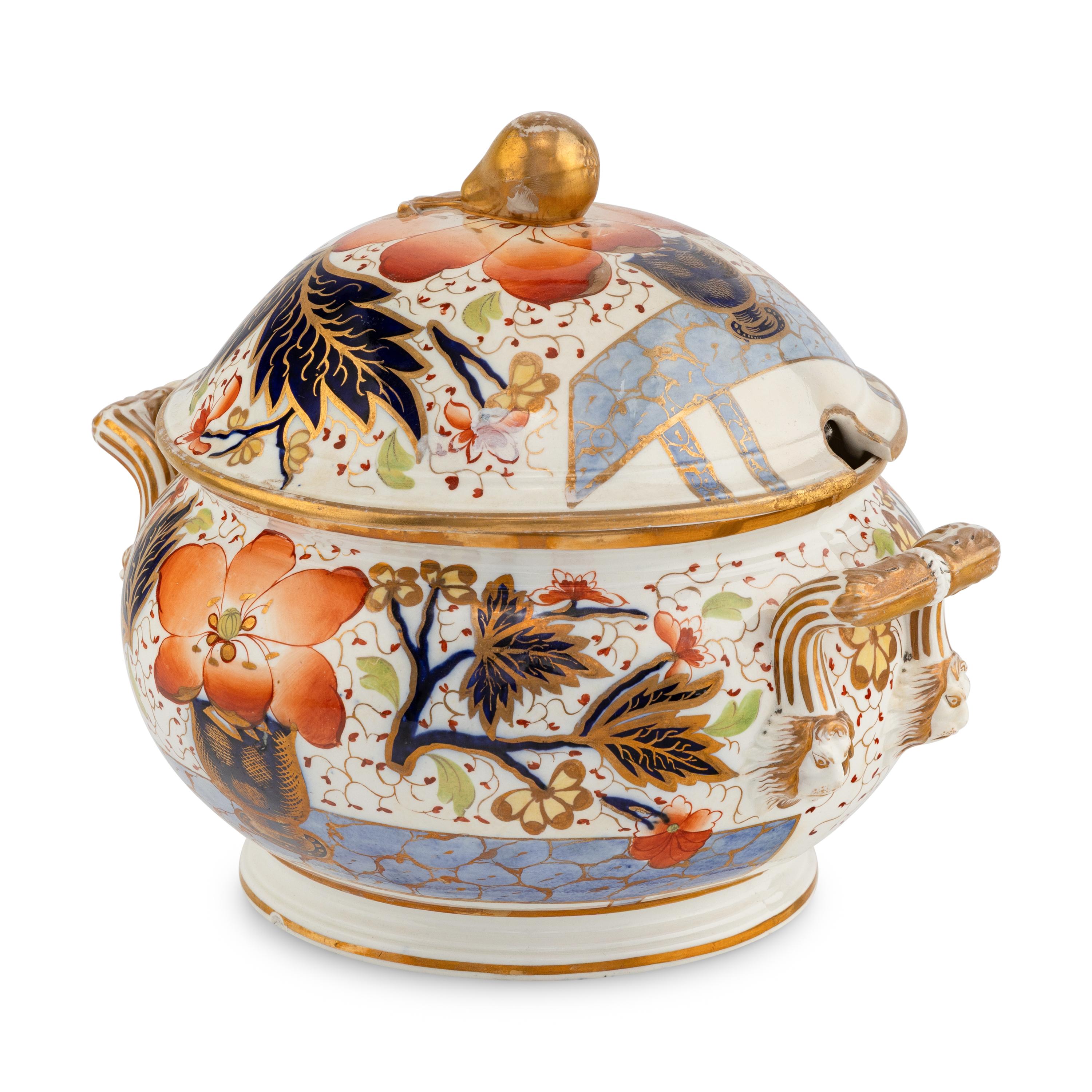 An English Earthenware "Gaudy Welsh" Soup Tureen