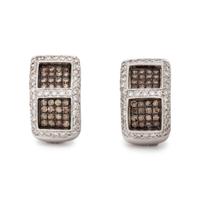 WHITE GOLD, DIAMOND AND COLORED DIAMOND EARRINGS