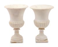 A Pair of Marble Urns