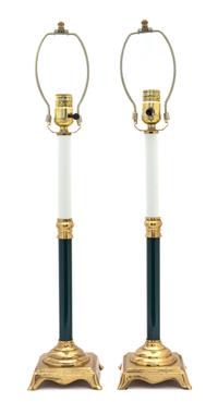 A Pair of Neoclassical Style Table Lamps Height 25 1/2 inches. — 20TH CENTURY