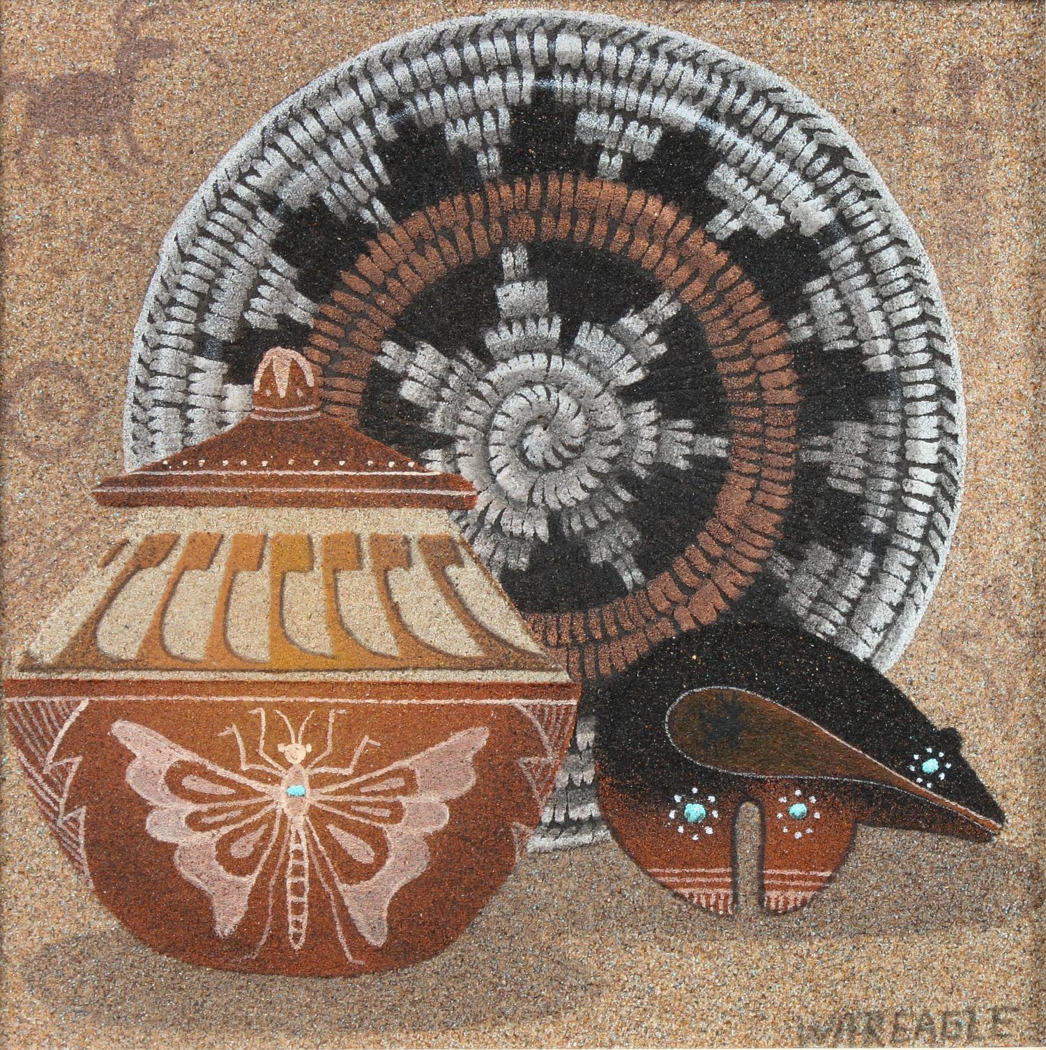 Harvey Begay 7 1/2 x 7 1/2 inches — (Dine, 1938-2010)