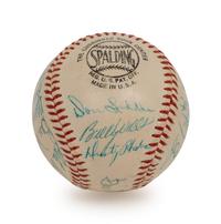 A 1956 New York Giants Team Signed Autograph Baseball Including Willie Mays (BAS Beckett Authentication Services Certified),