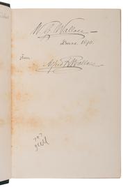 [NATURAL HISTORY] -- [WALLACE, Alfred Russel (1823-1913)]. POE, Edgar Allan (1809-1849). Tales of Adventure Mystery and Imagination . London, New York and Melbourne, 1890.