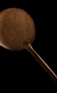 An African Wood Coconut Ladle