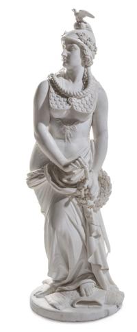 An Italian Marble Figure of Minerva Height 50 1/2 inches. — JAMES HENRY HASELTINE (AMERICAN, 1833-1907)