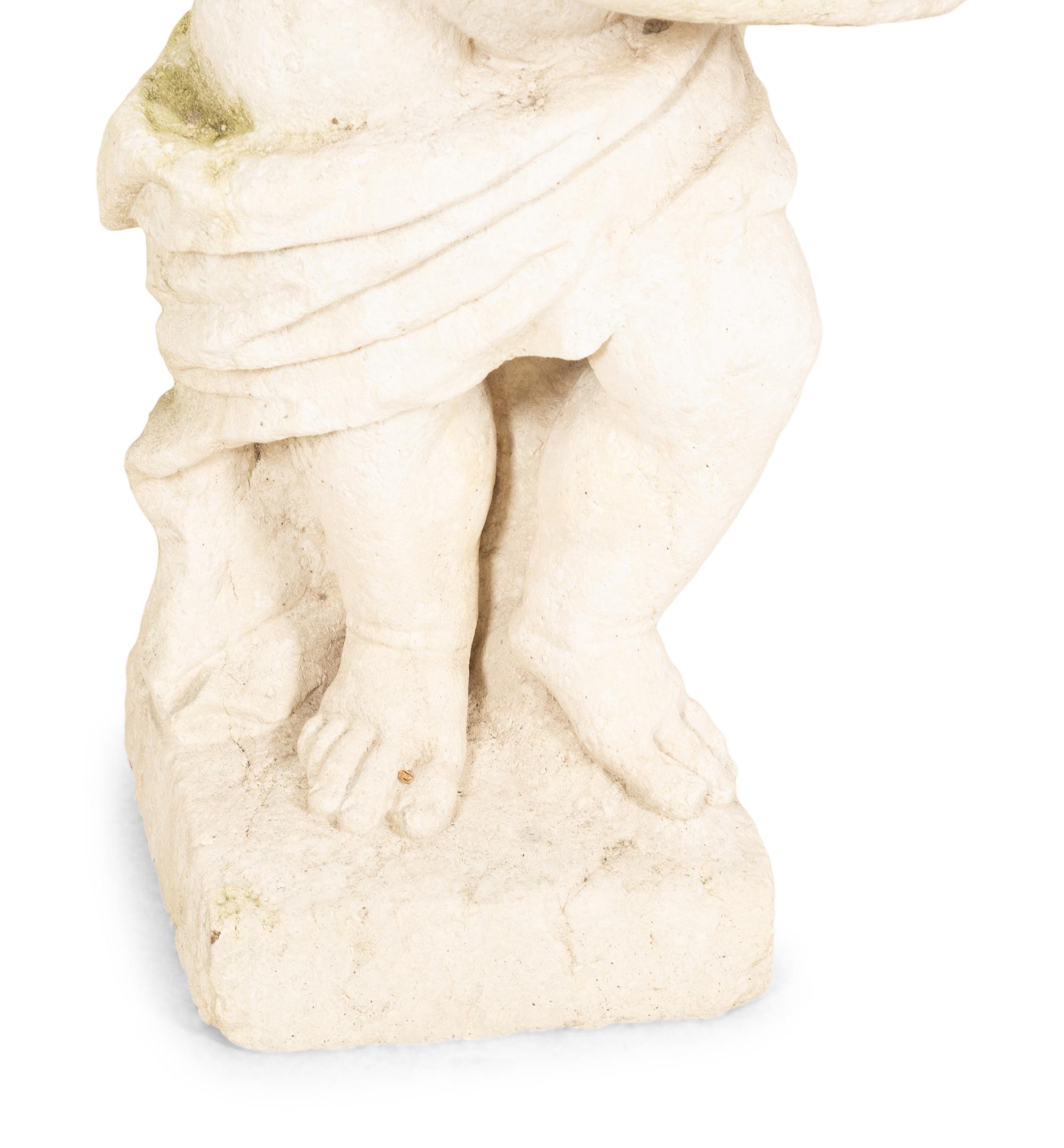A Pair of Carved Stone Cherubs