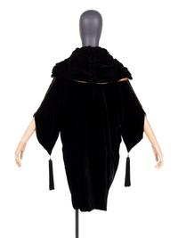 Liberty & Co. Silk Velvet Evening Coat with Tassels, 1910-20s
