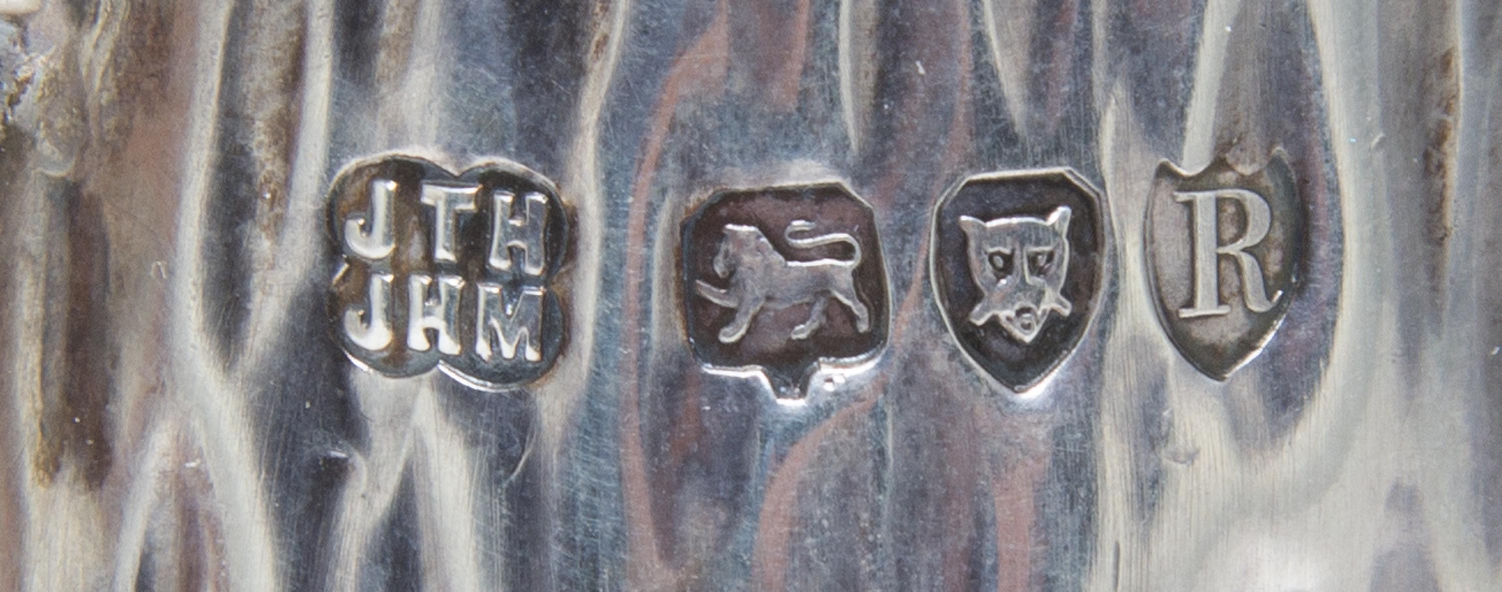 A Victorian Silver Espresso Pot, Heath & Middleton, London, 1892, having a coffee bean-form thumb piece, the body textured to look like