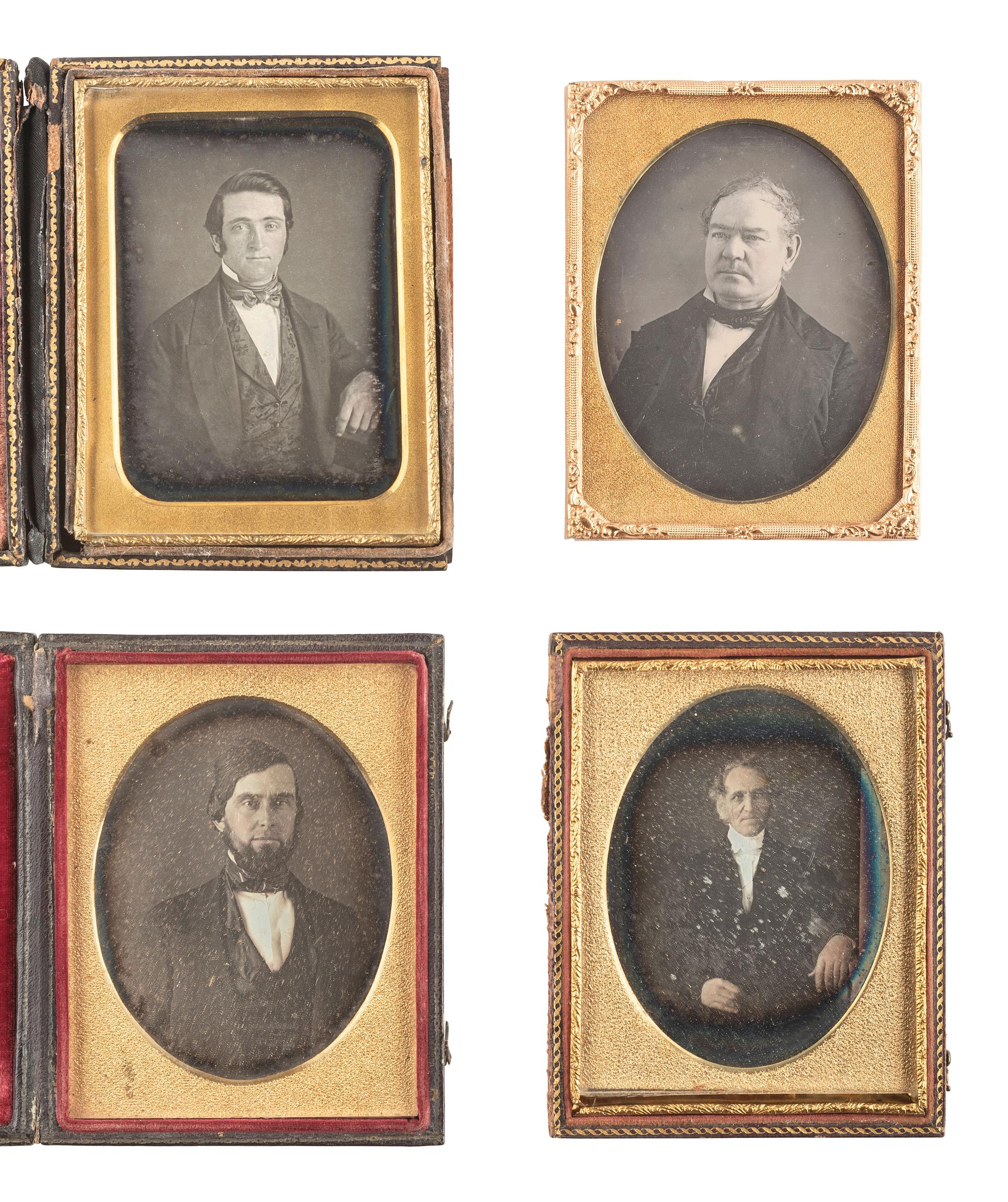 [EARLY PHOTOGRAPHY]. 30 quarter plate daguerreotypes of men incl. examples by ROOT, MCLEES, EASTERLY