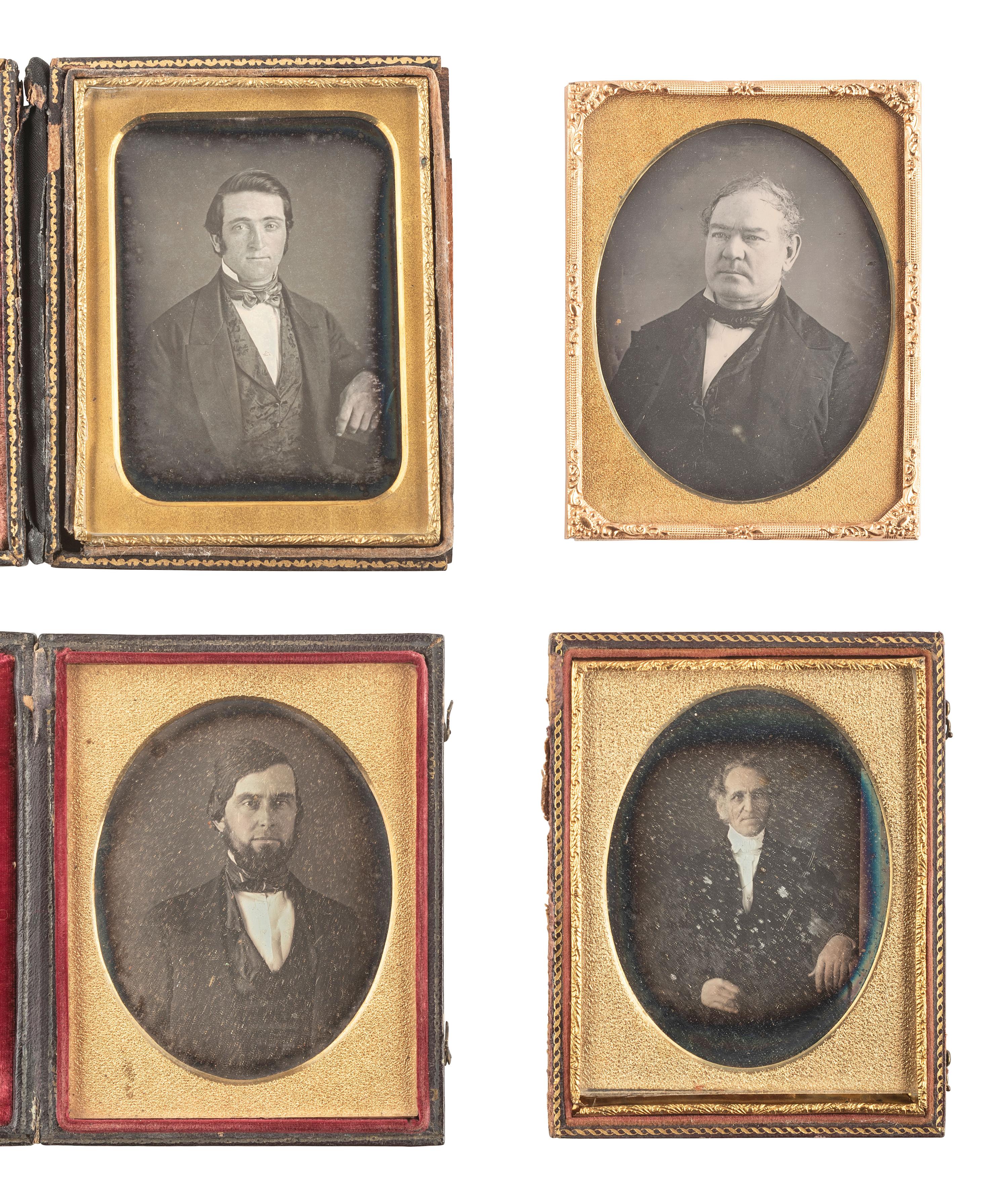 [EARLY PHOTOGRAPHY]. 30 quarter plate daguerreotypes of men incl. examples by ROOT, MCLEES, EASTERLY