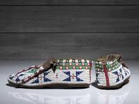 Sioux Beaded Hide Moccasins