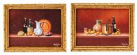 Motilla, (20th Century), Still Life with Wine Bottles and Fruit and Still Life with Wine Bottle, Pitcher and Fruit (two works)