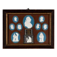 A Group of Painted Composition Portrait Medallions