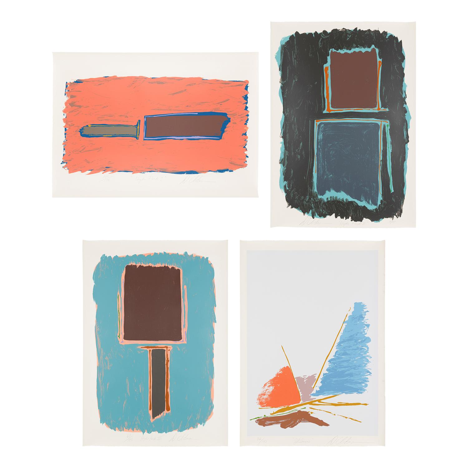 Dan Christensen (American, 1942-2007) — Illinois, Hyde Park I, Hyde Park II, and Hyde Park III (four works), 1979-1980