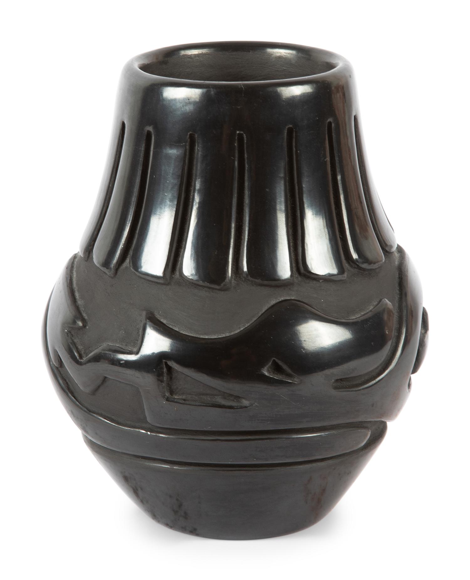 Blackware Pottery Jar