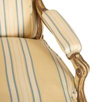 A Pair of Continental Carved and Painted Fauteuils à la Reine