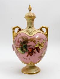 A Royal Worcester Porcelain Covered Vase Height 14 inches. — 1893